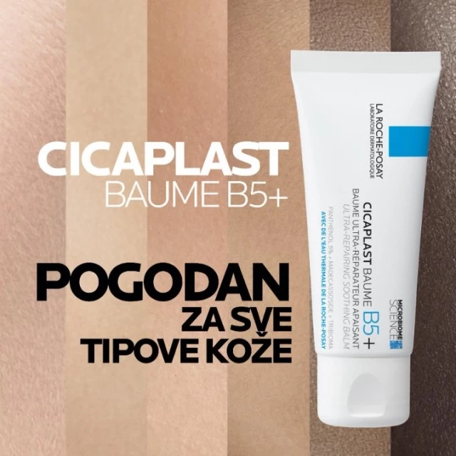 LA ROCHE-POSAY CICAPLAST BAUME B5 BALZAM ZA BEBE, DECU I ODRASLE KOJI OBNAVLJA I UMIRUJE NADRAŽENU KOŽU I TRENUTNO UMIRUJE OSEĆAJ PECKANJA 40ML