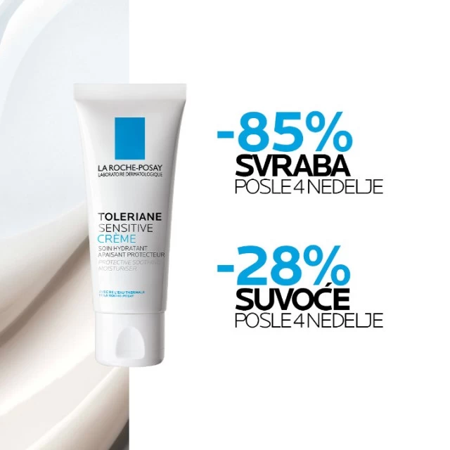 LA ROCHE-POSAY TOLERIANE SENSITIVE CREME HIDRATANTNA NEGA ZA RAVNOTEŽU MIKROBIOMA OSETLJIVE KOŽE, NORMALNA KOŽA 40ML