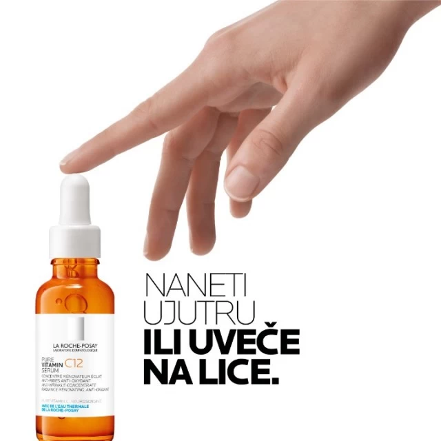LA ROCHE-POSAY PURE VITAMIN C12 SERUM OBNAVLJAJUĆI SERUM PROTIV BORA ZA SJAJ I BLISTAVOST KOŽE S ČISTIM VITAMINOM C I SALICILNOM KISELINOM 30ML