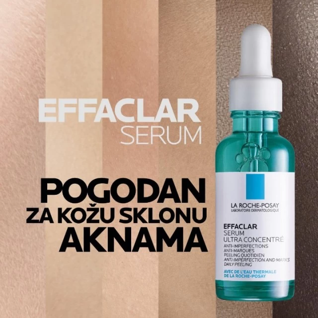 LA ROCHE-POSAY EFFACLAR ULTRA KONCENTROVANI SERUM DNEVNI PILING PROTIV NEPRAVILNOSTI ZA KOŽU SKLONU AKNAMA U ODRASLOM DOBU 30ML