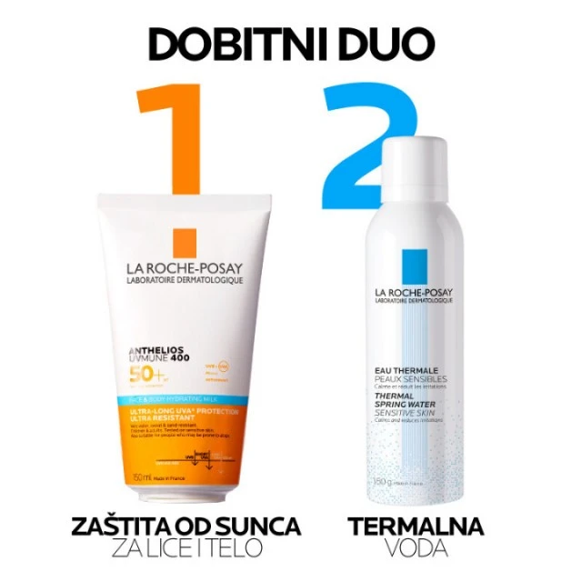 LA ROCHE-POSAY ANTHELIOS HIDRATANTNO MLEKO ZA ZAŠTITU OD SUNCA ZA LICE I TELO SPF 50+ 150 ML