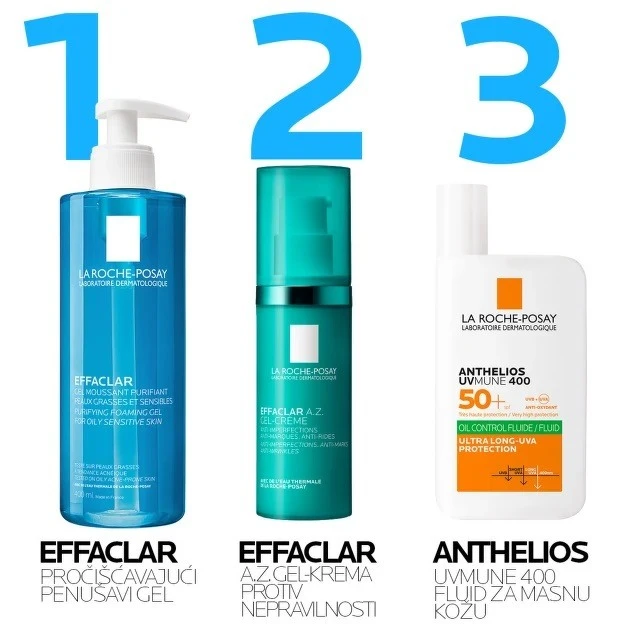 LA ROCHE-POSAY EFFACLAR  A.Z. GEL KREM PROTIV NEPRAVILNOSTI  40 ML