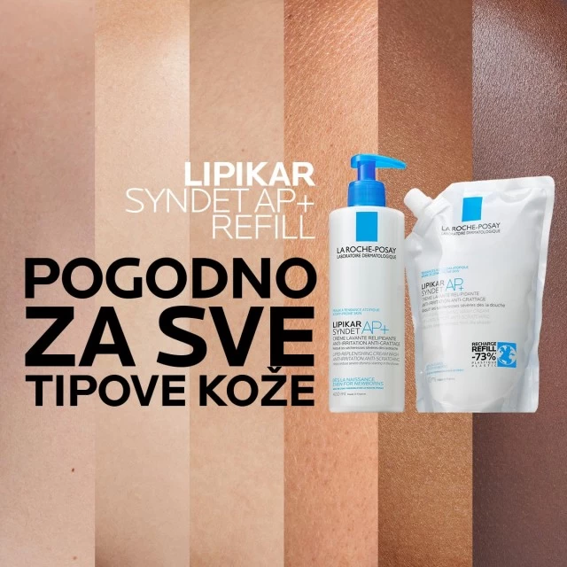 LA ROCHE-POSAY LIPIKAR SYNDET AP+ KREMASTI GEL ZA TUŠIRANJE OBOGAĆEN LIPIDIMA ZA SVAKODNEVNO PRANJE OSETLJIVE SUVE KOŽE S OSEĆAJEM SVRABA I IRITACIJA , POGODNO ZA BEBE, DECU I ODRASLE 200ML