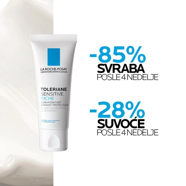 LA ROCHE-POSAY TOLERIANE SENSITIVE RICHE BOGATA HIDRATANTNA NEGA ZA RAVNOTEŽU MIKROBIOMA OSETLJIVE KOŽE, NORMALNA DO SUVA KOŽA 40ML