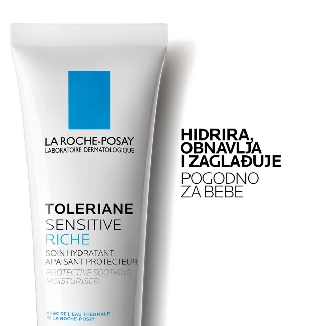LA ROCHE-POSAY TOLERIANE SENSITIVE RICHE BOGATA HIDRATANTNA NEGA ZA RAVNOTEŽU MIKROBIOMA OSETLJIVE KOŽE, NORMALNA DO SUVA KOŽA 40ML