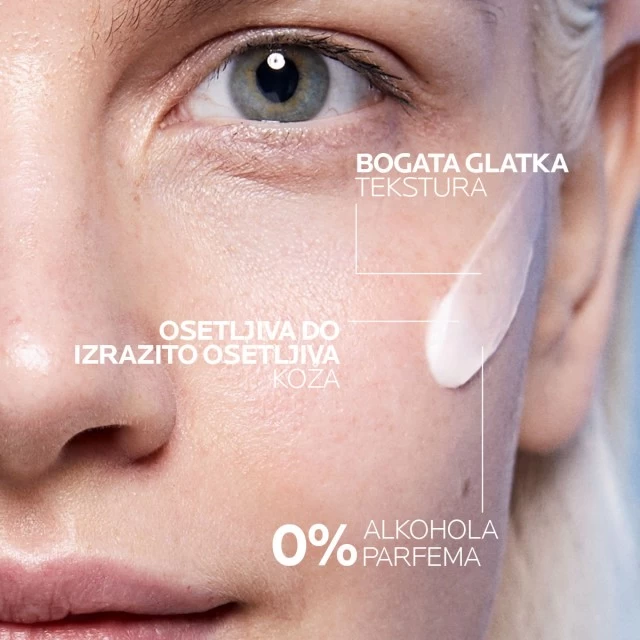 LA ROCHE-POSAY TOLERIANE SENSITIVE RICHE BOGATA HIDRATANTNA NEGA ZA RAVNOTEŽU MIKROBIOMA OSETLJIVE KOŽE, NORMALNA DO SUVA KOŽA 40ML