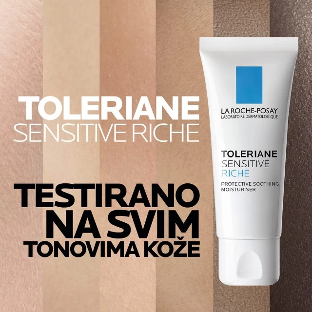 LA ROCHE-POSAY TOLERIANE SENSITIVE RICHE BOGATA HIDRATANTNA NEGA ZA RAVNOTEŽU MIKROBIOMA OSETLJIVE KOŽE, NORMALNA DO SUVA KOŽA 40ML