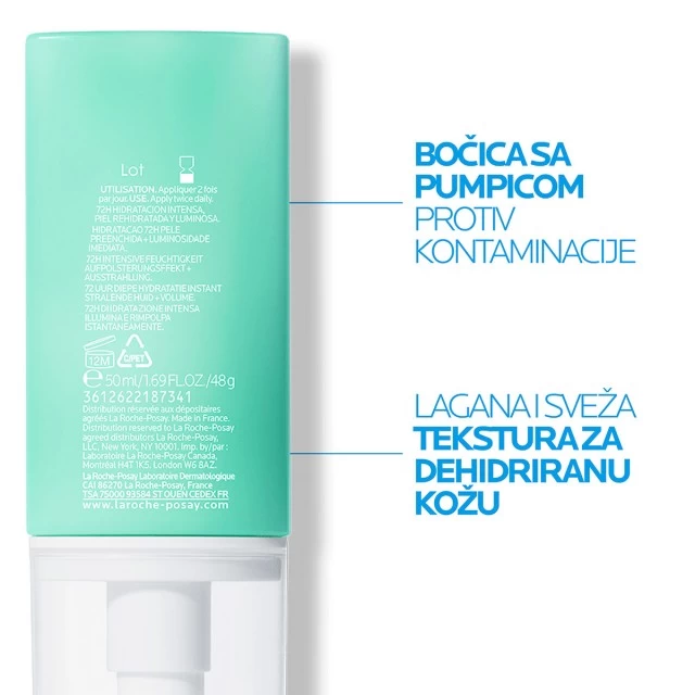 LA ROCHE-POSAY HYDRAPHASE HA RICH BOGATA HIDRATANTNA NEGA S HIJALURONSKOM KISELINOM ZA PUNOĆU I SJAJ KOŽE, SUVA KOŽA 50ML