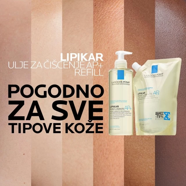 LA ROCHE-POSAY LIPIKAR HUILE LAVANTE AP+ ULJE ZA TUŠIRANJE OBOGAĆENO LIPIDIMA ZA SVAKODNEVNO PRANJE OSETLJIVE SUVE KOŽE S OSEĆAJEM SVRABA I IRITACIJA, POGODNO ZA BEBE, DECU I ODRASLE 400ML EKO REFILL
