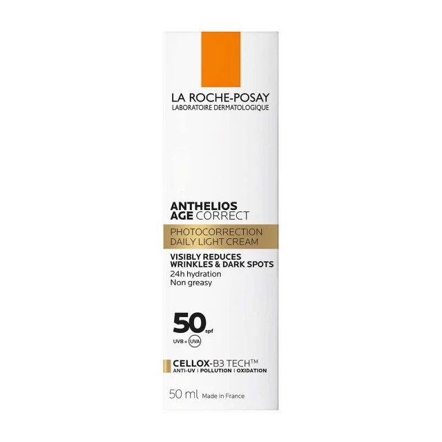 LA ROCHE-POSAY ANTHELIOS AGE CORRECT SPF50 DNEVNA ZAŠTITA OD SUNCA KOJA ISPRAVLJA ZNAKOVE STARENJA, BORE, TAMNE MRLJE I ELASTIČNOST, 50 ML