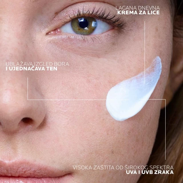LA ROCHE-POSAY ANTHELIOS AGE CORRECT SPF50 DNEVNA ZAŠTITA OD SUNCA KOJA ISPRAVLJA ZNAKOVE STARENJA, BORE, TAMNE MRLJE I ELASTIČNOST, 50 ML