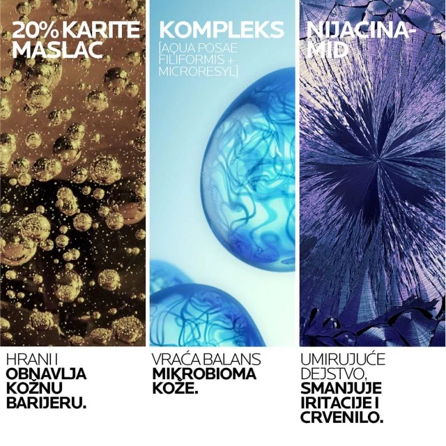 LA ROCHE-POSAY LIPIKAR BAUME LIGHT AP+M BALZAM ZA TELO I/ILI LICE SA TROSTRUKIM DELOVANJEM: SMANJUJE OSEĆAJ SVRABA, PROREĐUJE AKUTNA STANJA KOD SUVE KOŽE, TRENUTNI UMIRUJUĆI EFEKAT ECO 200ML