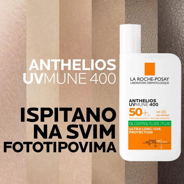 LA ROCHE-POSAY ANTHELIOS UVMUNE 400 OIL CONTROL FLUID ZA MASNU KOŽU SPF50+, 50 ML