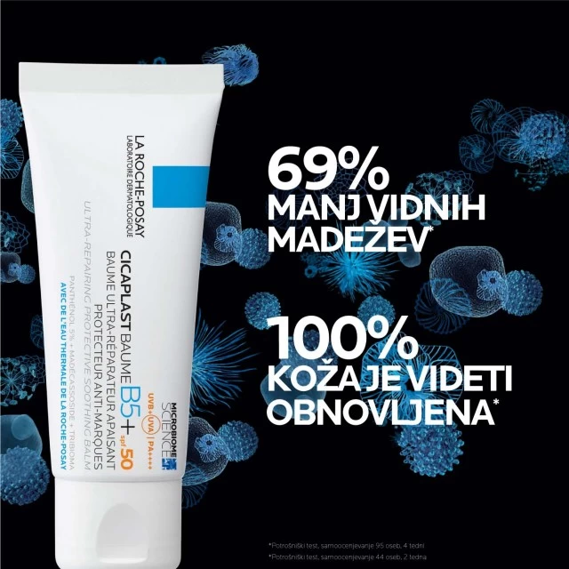 LA ROCHE-POSAY CICAPLAST BAUME B5 SPF 50 BALZAM ZA BEBE, DECU I ODRASLE KOJI OBNAVLJA I UMIRUJE NADRAŽENU KOŽU I TRENUTNO UMIRUJE OSEĆAJ PECKANJA 40ML