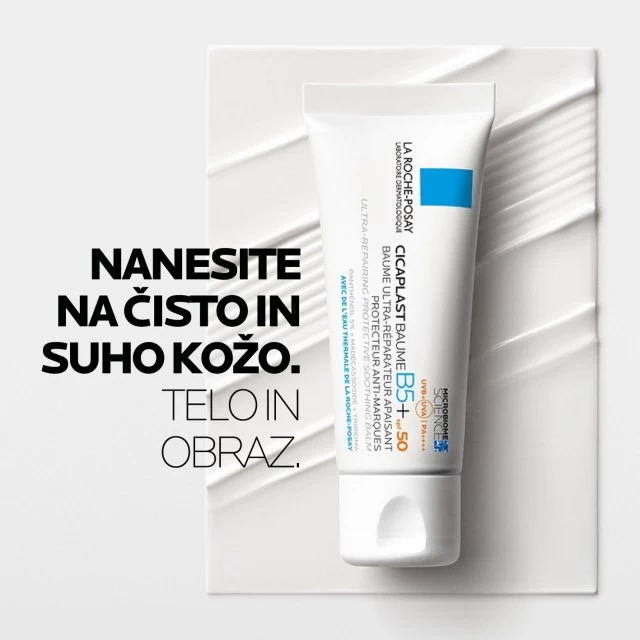 LA ROCHE-POSAY CICAPLAST BAUME B5 SPF 50 BALZAM ZA BEBE, DECU I ODRASLE KOJI OBNAVLJA I UMIRUJE NADRAŽENU KOŽU I TRENUTNO UMIRUJE OSEĆAJ PECKANJA 40ML