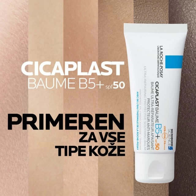 LA ROCHE-POSAY CICAPLAST BAUME B5 SPF 50 BALZAM ZA BEBE, DECU I ODRASLE KOJI OBNAVLJA I UMIRUJE NADRAŽENU KOŽU I TRENUTNO UMIRUJE OSEĆAJ PECKANJA 40ML