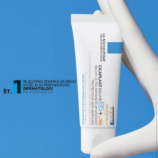 LA ROCHE-POSAY CICAPLAST BAUME B5 SPF 50 BALZAM ZA BEBE, DECU I ODRASLE KOJI OBNAVLJA I UMIRUJE NADRAŽENU KOŽU I TRENUTNO UMIRUJE OSEĆAJ PECKANJA 40ML