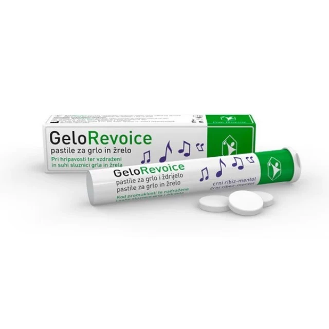 GELOREVOICE CRNA RIBIZLA I MENTOL PASTILE A20