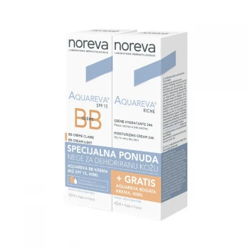 NOREVA PROMO AQUAREVA BB KREMA BEŽ SPF15 40ML + BOGATA KREMA 40ML GRATIS	 	