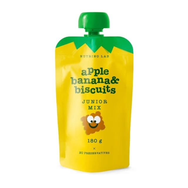 NUTRINO JUNIOR VOĆNI MIX JABUKA, BANANA i KEKS 180G