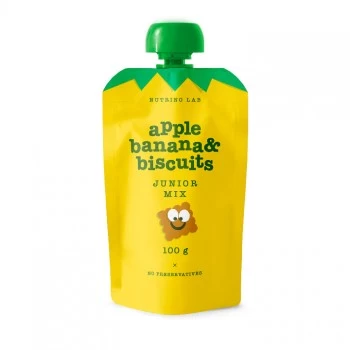 NUTRINO JUNIOR VOĆNI MIX JABUKA, BANANA I KEKS 100G