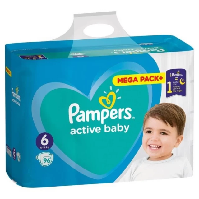 PAMPERS ACTIVE BABY MB 6 LARGE PELENE A96