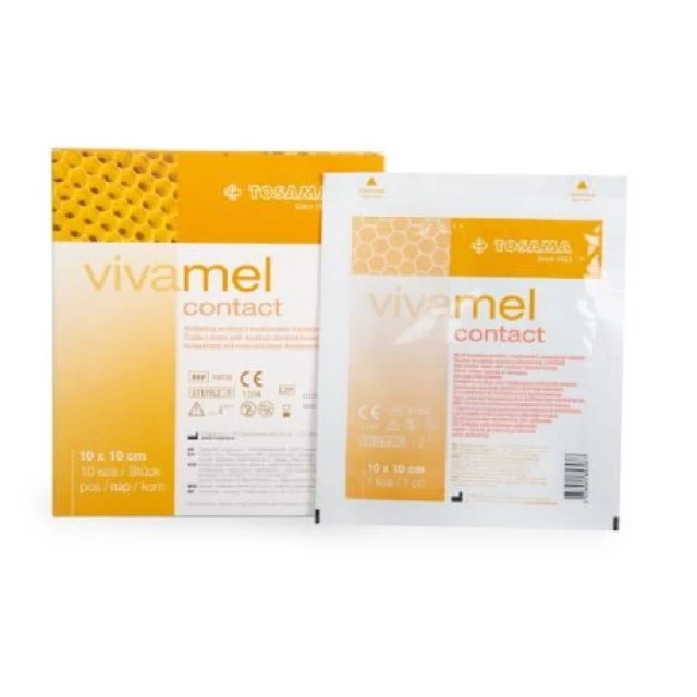 VIVAMEL MREŽICA SA MEDICINSKIM MEDOM STERILNA 10X10CM 1KOM