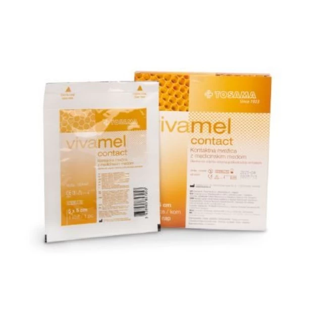 VIVAMEL MREŽICA SA MEDICINSKIM MEDOM STERILNA 5X5CM 1KOM