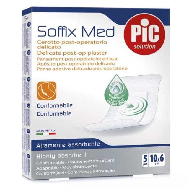 PIC SOFFIX SAMOLEPLJIVE KOMPRESE 10X6CM A5