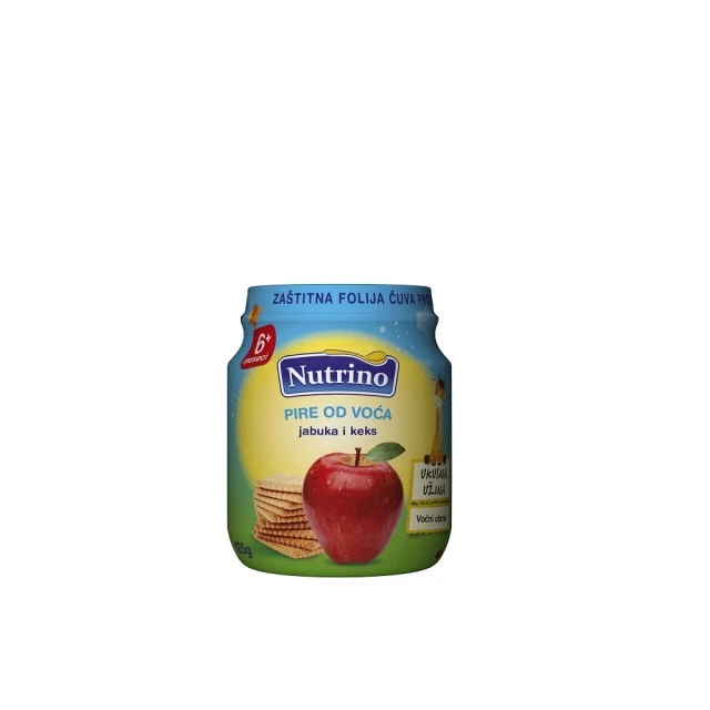 NUTRINO PIRE OD VOĆA - JABUKA I KEKS 125G