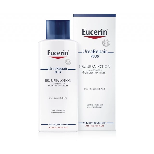 EUCERIN UREA REPAIR PLUS LOSION ZA TELO SA 10% UREE 250ML