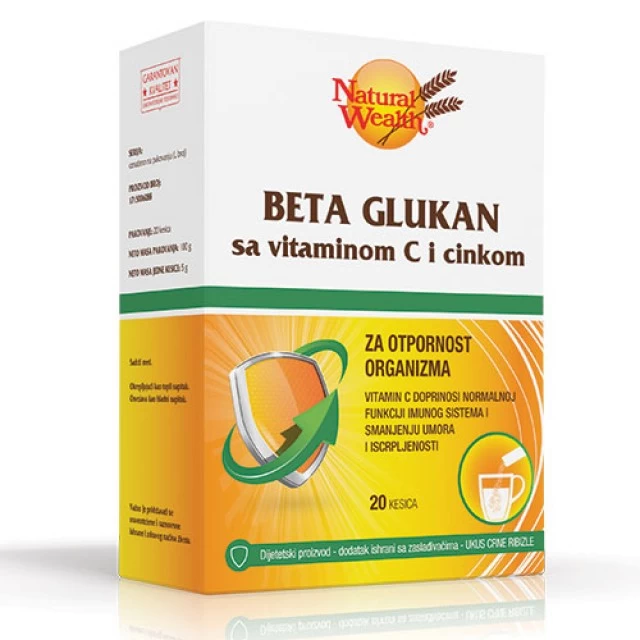 NATURAL WEALTH BETA GLUKAN + VITAMIN C + CINK DIREKT KESICE A20