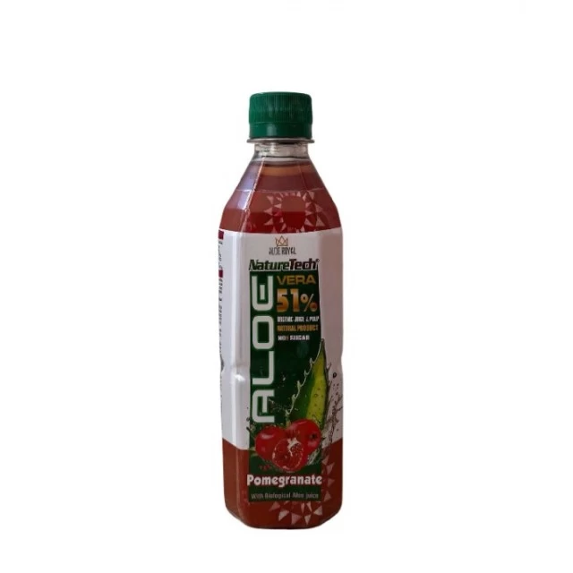 ALOE VERA ORGANIC JUICE PULP  POMEGRANATE 500ML