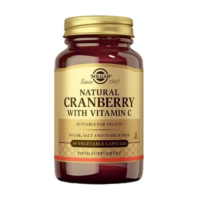 SOLGAR BRUSNICA EKSTRAKT I VITAMIN C CPS A60