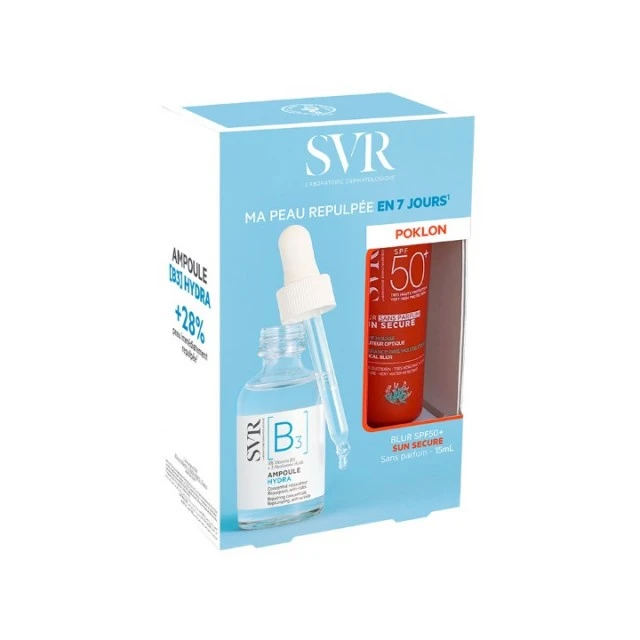 SVR PROMO SET B3 HYDRA AMPULA 30ML + SUN SECURE MUS-KREMA SPF50+ 15ML