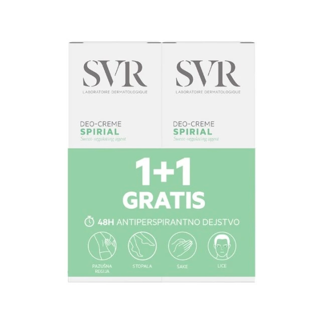 SVR SPIRIAL DEO KREMA 2x50ML PROMO