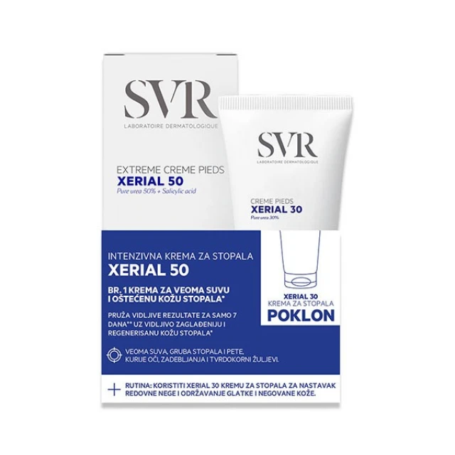 SVR PROMO XERIAL 50 INTENZIVNA KREMA ZA STOPALA 50ML + XERIAL 30 KREMA ZA STOPALA 50ML
