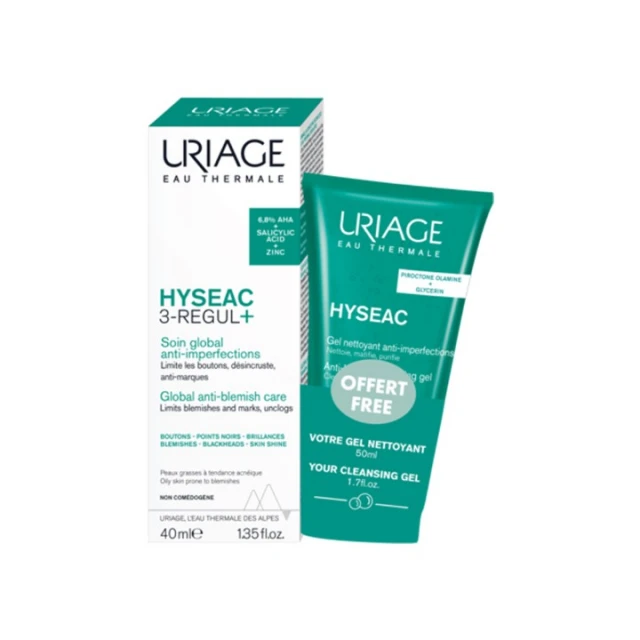 URIAGE PROMO SET HYSEAC 3REGUL+ KREMA 40 ML + HYSEAC GEL 50ML