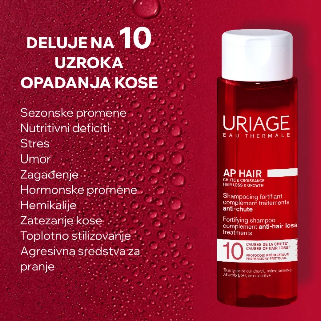 URIAGE AP ŠAMPON ZA JAČANJE KOSE I DOPUNA TRETMANU PROTIV OPADANJA KOSE 200 ML
