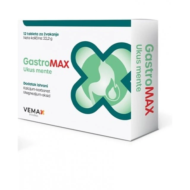 GASTROMAX MENTA TABLETE ZA ŽVAKANJE A12