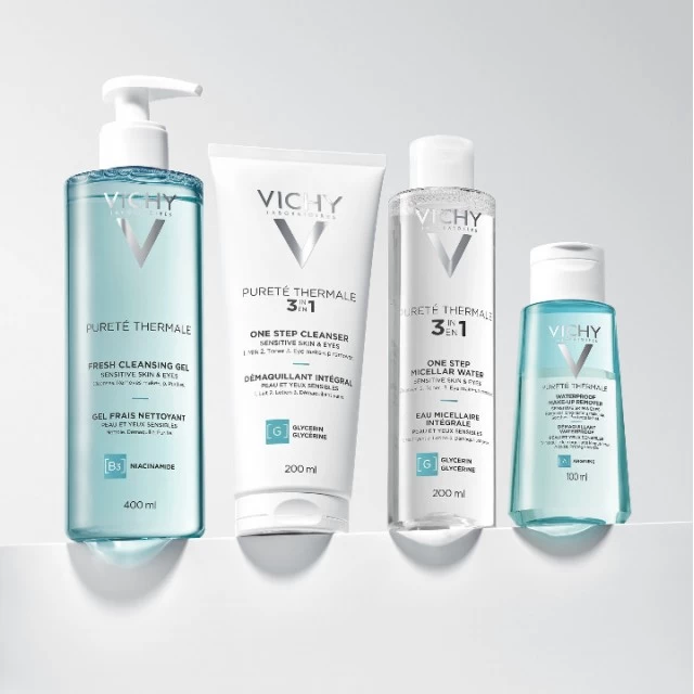 VICHY PURETE THERMALE 3U1 MLEKO ZA ČIŠĆENJE OSETLJIVE KOŽE LICA, TONIK, UKLANJANJE ŠMINKE SA OČIJU 200ML