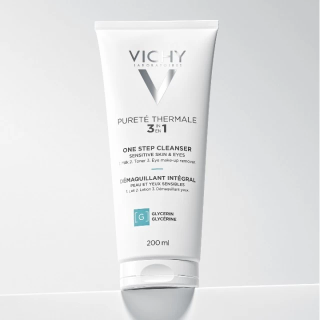VICHY PURETE THERMALE 3U1 MLEKO ZA ČIŠĆENJE OSETLJIVE KOŽE LICA, TONIK, UKLANJANJE ŠMINKE SA OČIJU 200ML