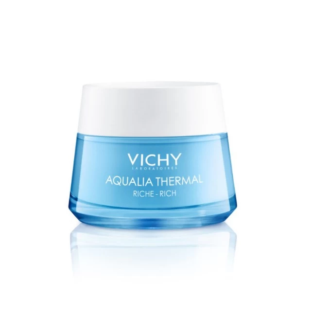 VICHY AQUALIA THERMAL RICH BOGATA KREMA ZA HIDRATACIJU KOŽE SA HIJALURONSKOM KISELINOM, SUVA DO VRLO SUVA KOŽA 50ML