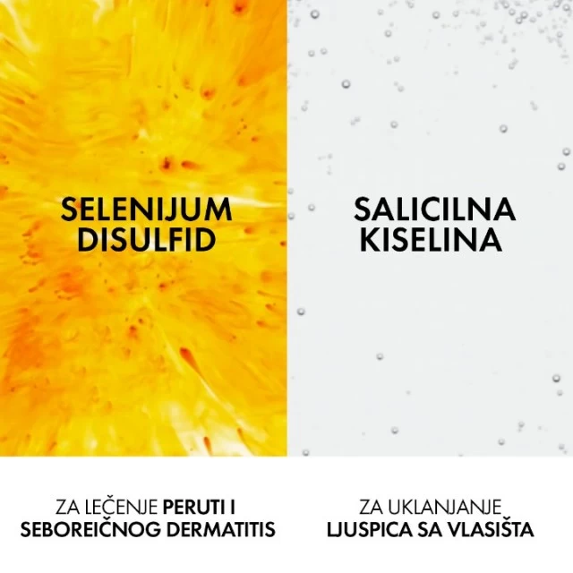 VICHY DERCOS ANTI-DANDRUFF ŠAMPON PROTIV PERUTI ZA NORMALNU DO MASNU KOSU 200ML