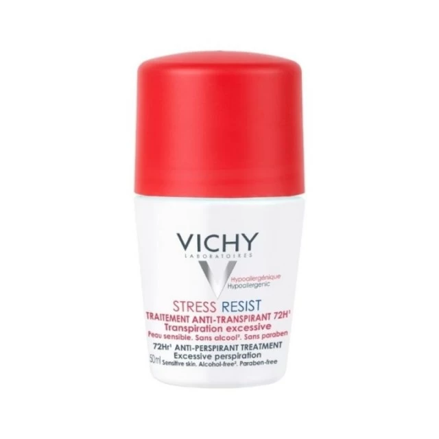 VICHY DEODORANT STRESS RESIST ROLL-ON DEZODORANS ZA REGULACIJU PREKOMERNOG ZNOJENJA 72H 50ML