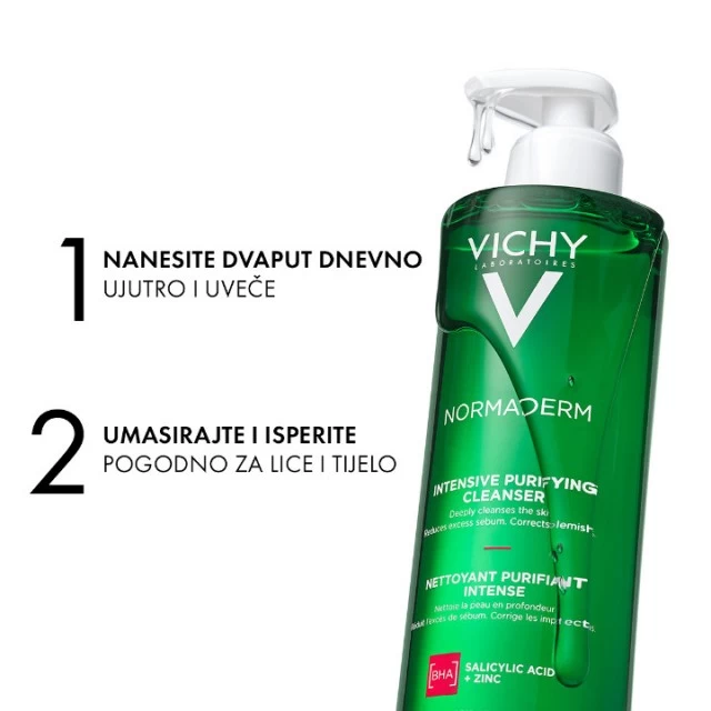 VICHY NORMADERM PHYTOSOLUTION GEL ZA DUBINSKO ČIŠĆENJE MASNE I AKNAMA SKLONE KOŽE 400ML