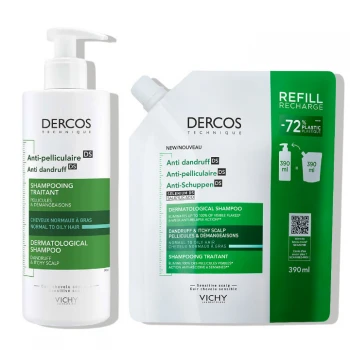 VICHY DERCOS ŠAMPON PROTIV PERUTI ZA MASNO VLASIŠTE + EKO DOPUNA