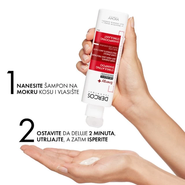 VICHY DERCOS ENERGETSKI ŠAMPON PROTIV GUBITKA KOSE SA AKTIVNIM SASTOJKOM AMINEXILOM I VITAMINIMA PP, B5 I B6 400ML - PROMO