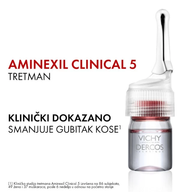 VICHY DERCOS AMINEXIL CLINICAL 5 AMPULE PROTIV OPADANJA KOSE ZA ŽENE 21 AMPULA