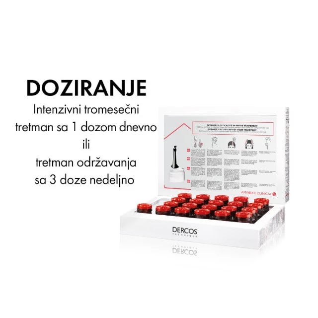 VICHY DERCOS AMINEXIL CLINICAL 5 AMPULE PROTIV OPADANJA KOSE ZA ŽENE 21 AMPULA